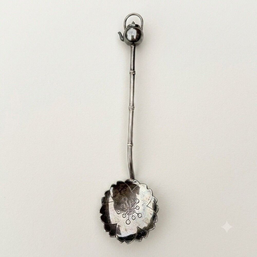 Vintage 950 Silver Spoon High Purity Sterling Silver Tea Caddy Spoon